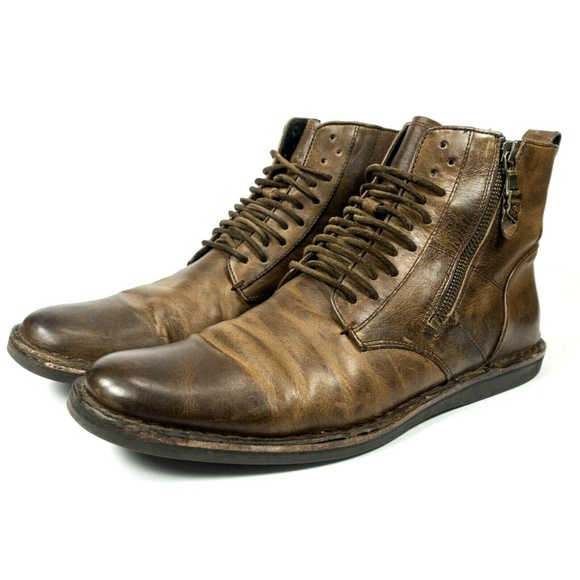 john varvatos star b side zip leather boot
